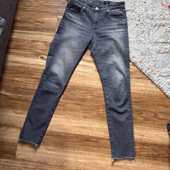 Ag Adriano Goldschmied Jeans "The Farrah Skinny Ankle" in Grey Pearl Size 26 - Picture 5 of 7